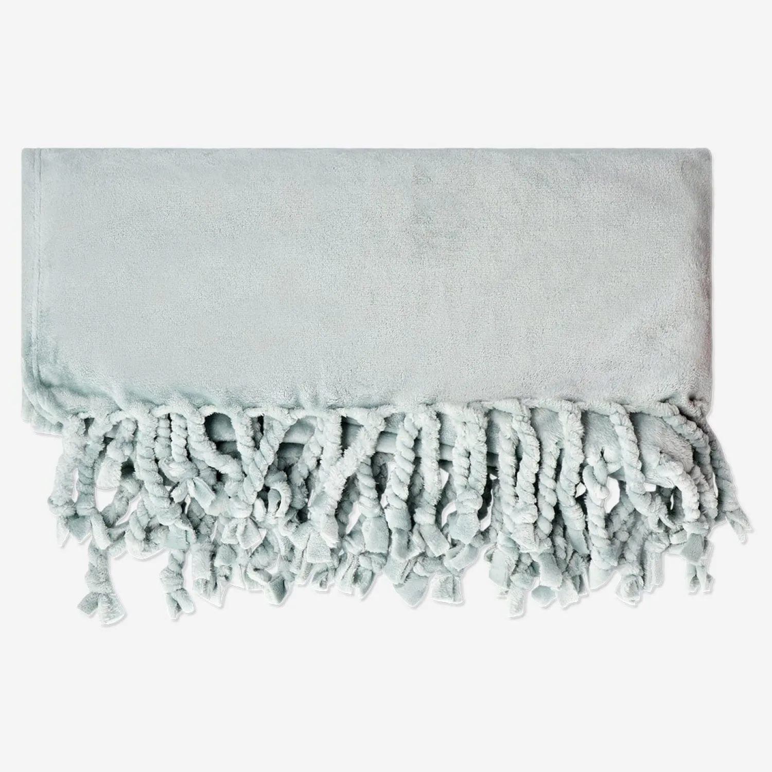 Hot Flying Tiger Blaue Kuscheldecke mit Fransen