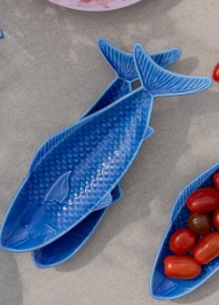 Clearance Flying Tiger Blauer Fisch-Servierteller - 26 cm