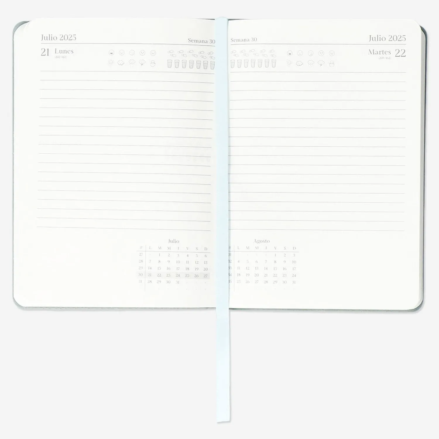 Hot Flying Tiger Blue Daily Diary A6 - Spanisch