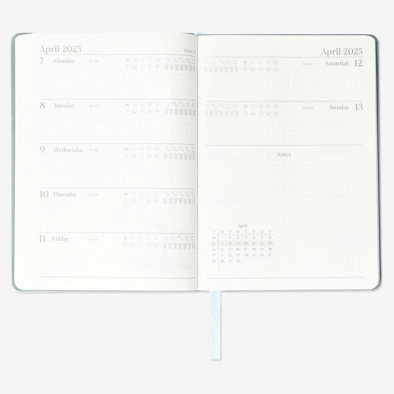 Hot Flying Tiger Blue Weekly Diary B6 - Englisch