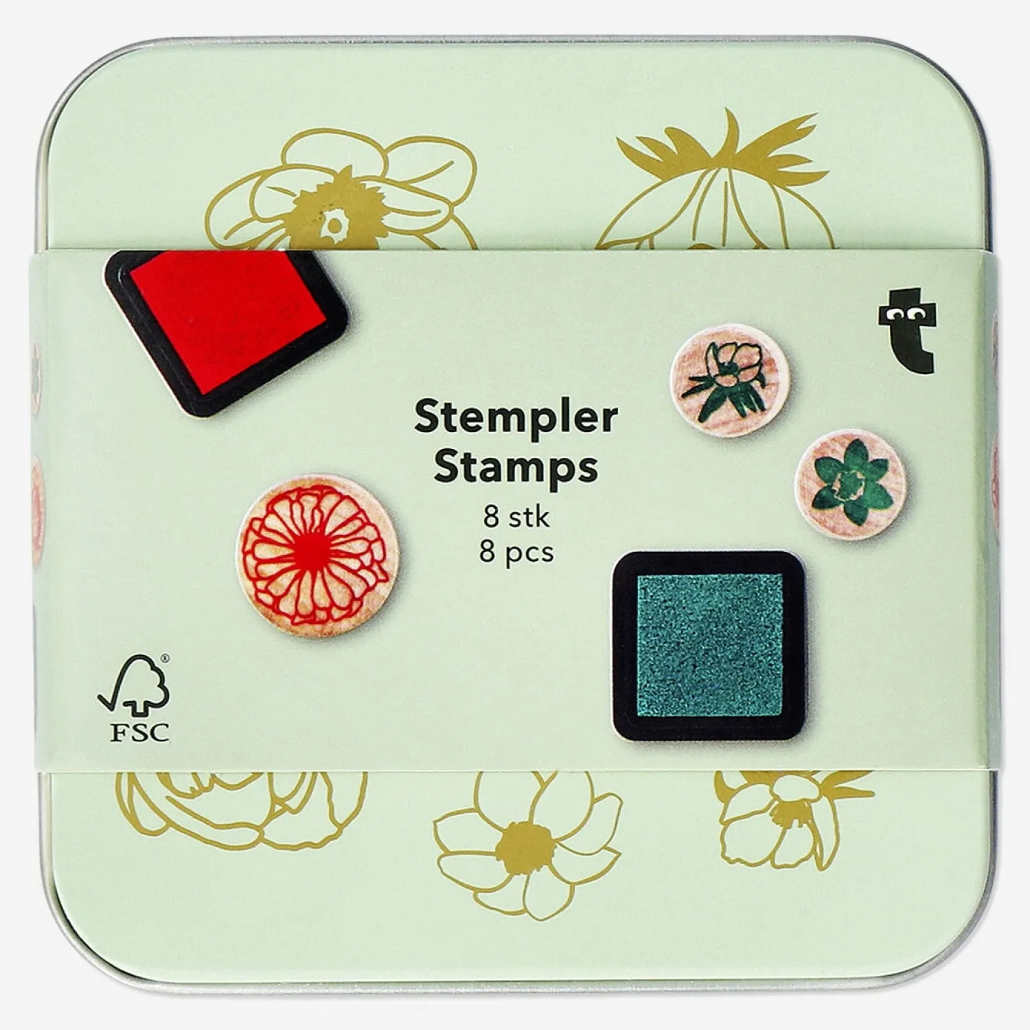 Clearance Flying Tiger Blume dekorative Stempel Satz - 8 Stk