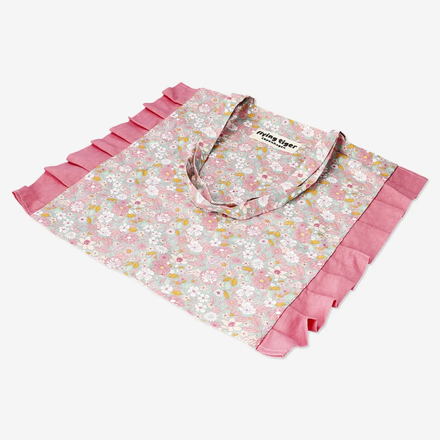 Sale Flying Tiger Blumenförmige Tragetasche mit rosa Akzenten