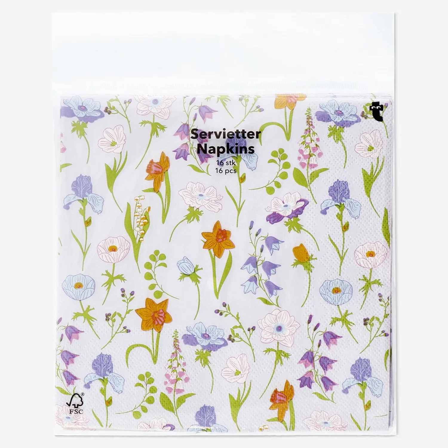 Clearance Flying Tiger Blumen-Servietten mit Frühlingsmotiv - 16 Stk