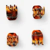 Hot Flying Tiger Braune Haarspangen - 4 Stk