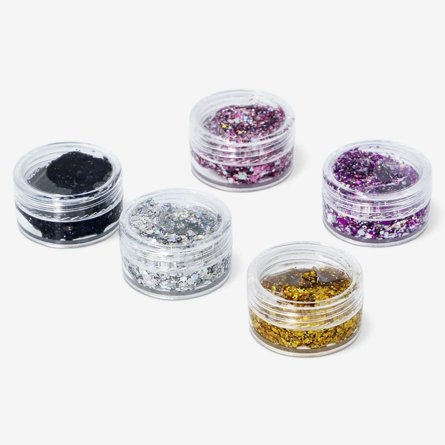 Fashion Flying Tiger Buntes Glitzerset (5 Stück) für Haar- und Körperschimmer