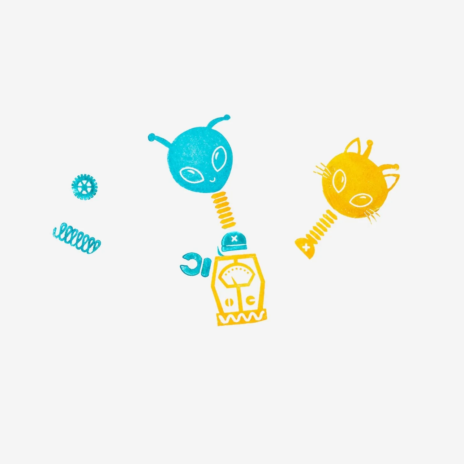 Online Flying Tiger DIY-Roboter-Alien-Stempel