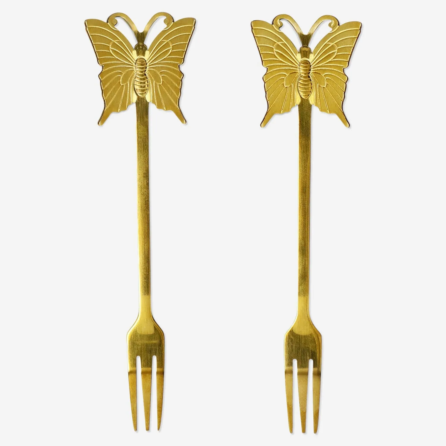 Sale Flying Tiger Goldene Snackgabeln mit Schmetterlingen - 2 Stk