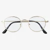 New Flying Tiger Goldener Rahmen Lesebrille mit +1.5 Stärke