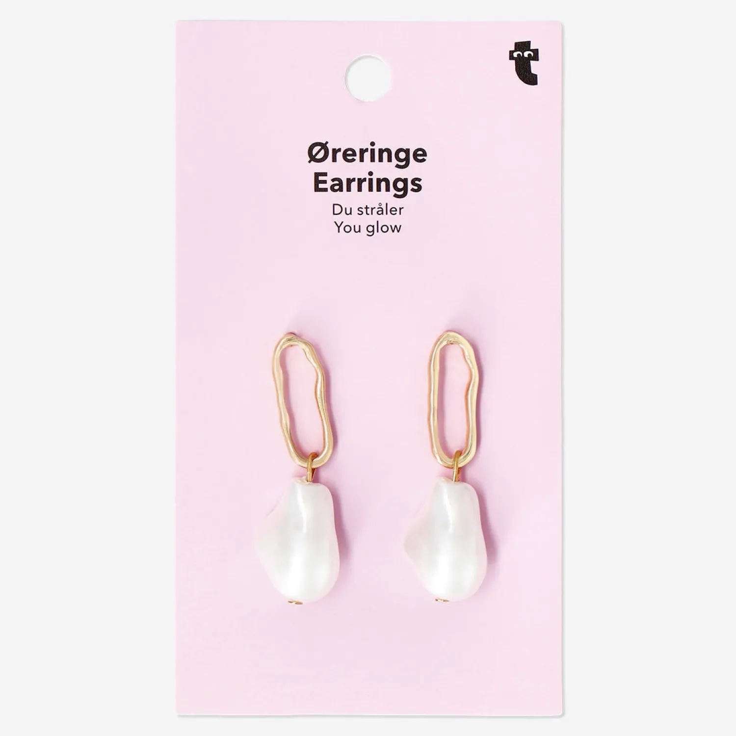 Clearance Flying Tiger Goldohrringe mit Perle - 2 Stk