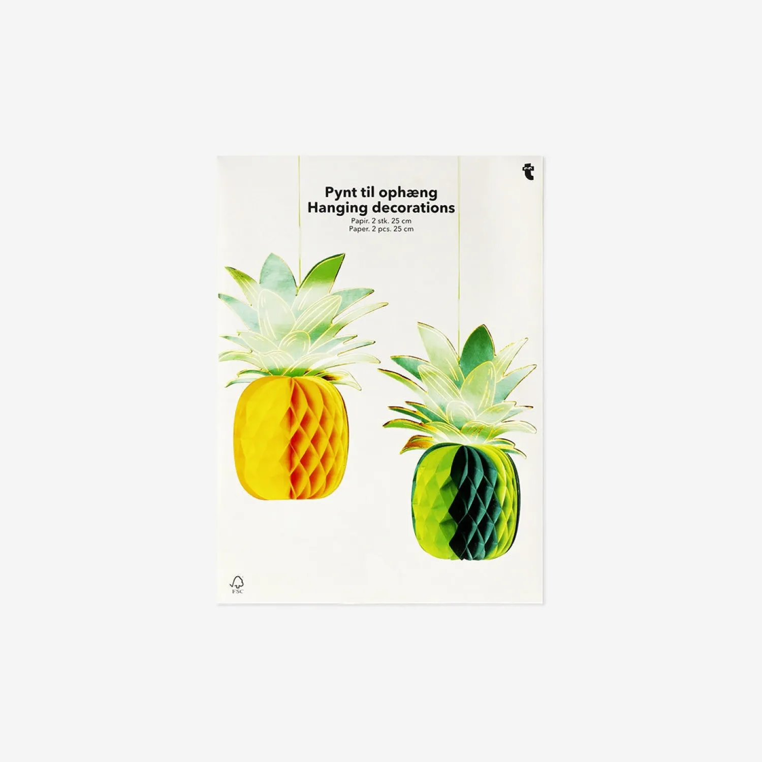 New Flying Tiger Hängende Ananas Dekoration mit Wabenstruktur - 2 Stk