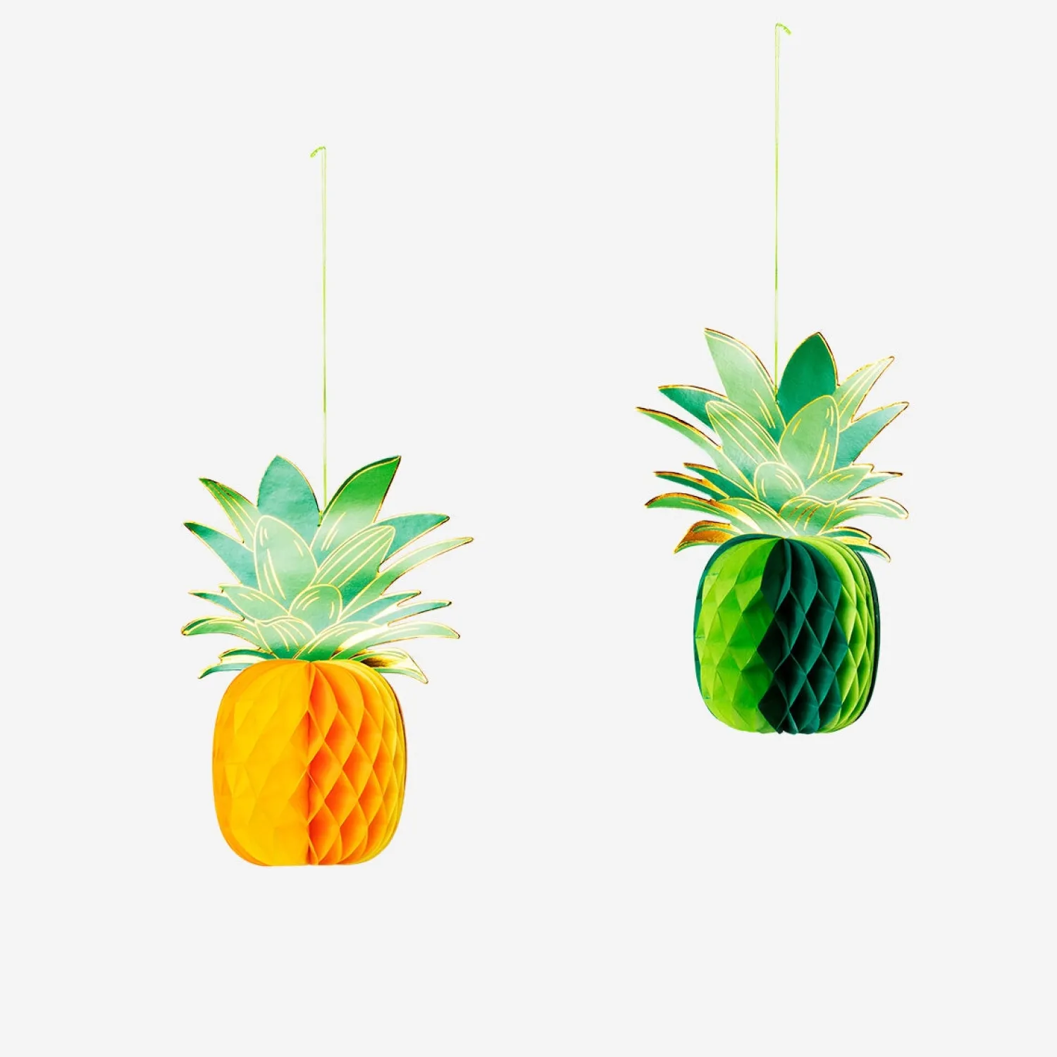 New Flying Tiger Hängende Ananas Dekoration mit Wabenstruktur - 2 Stk