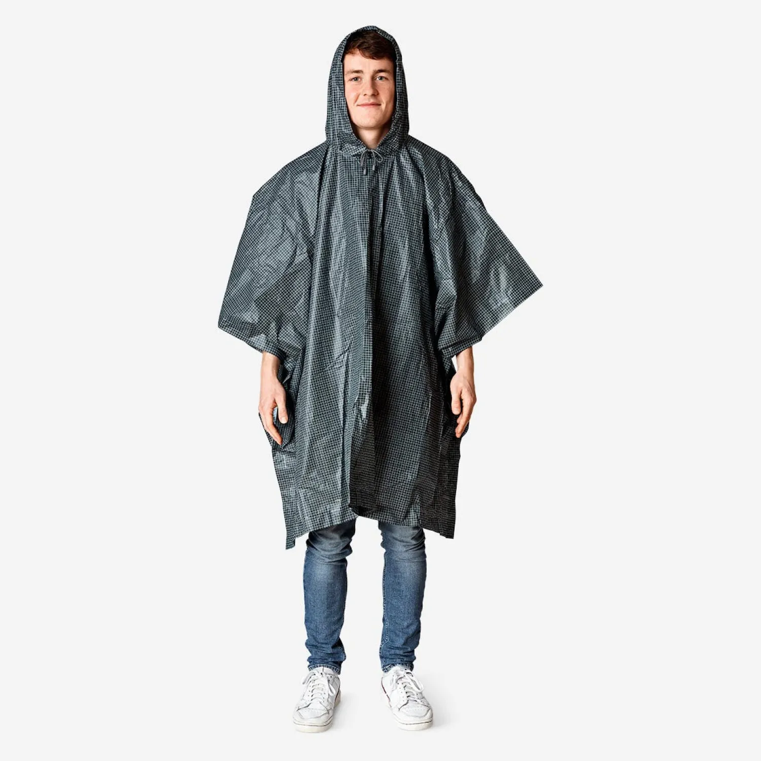 Best Flying Tiger Karierter Regenponcho für Erwachsene