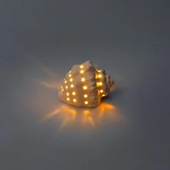 Hot Flying Tiger Keramiklampe in Muschelform