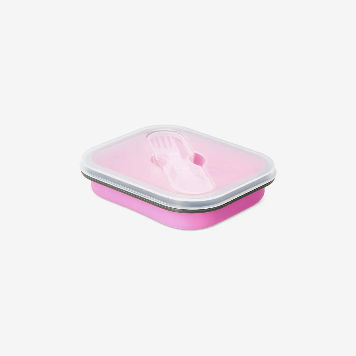 Clearance Flying Tiger Kollapsible rosa Lunchbox mit Spork