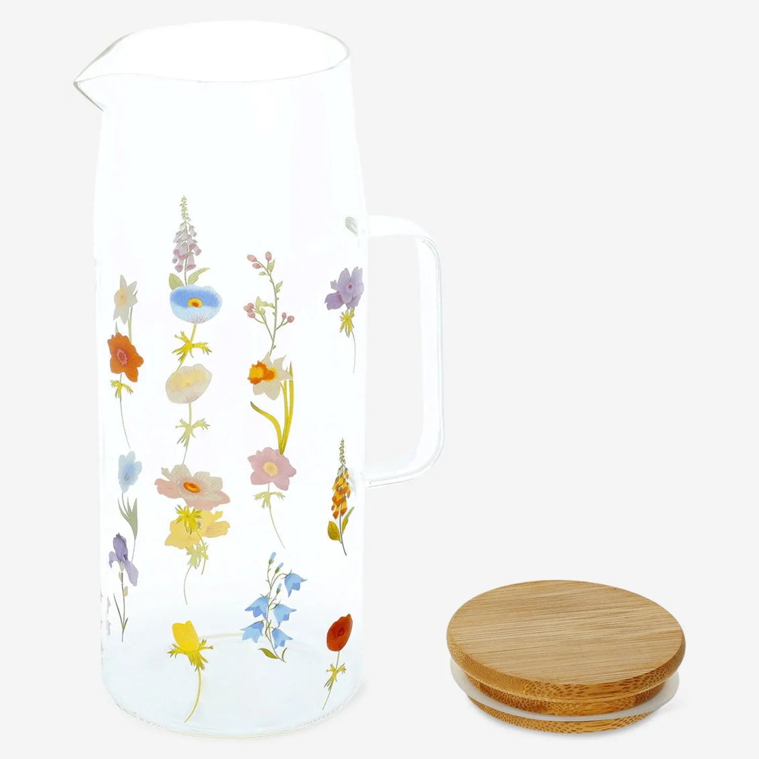 Best Flying Tiger Krug mit Bambusdeckel und Blumen - 1,19 l