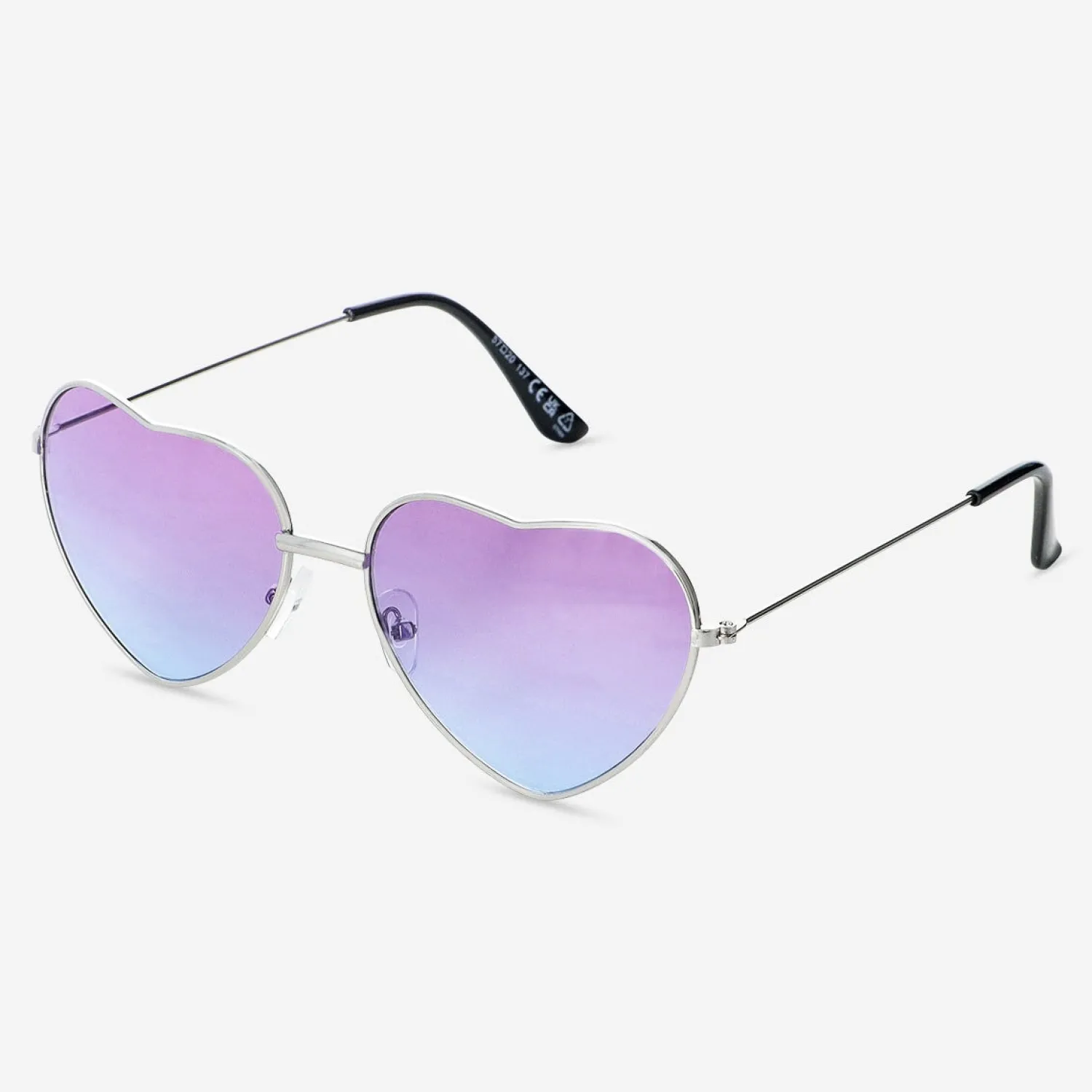 Clearance Flying Tiger Lila Sonnenbrille in Herzform