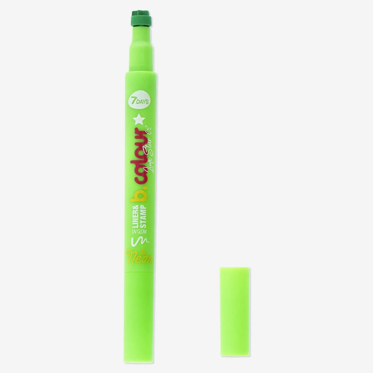 Discount Flying Tiger Liner & Briefmarke Uvglow von 7DAYS B.COLOUR - 02 Lime star