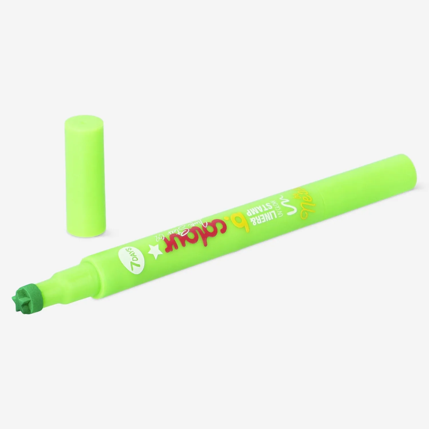 Discount Flying Tiger Liner & Briefmarke Uvglow von 7DAYS B.COLOUR - 02 Lime star