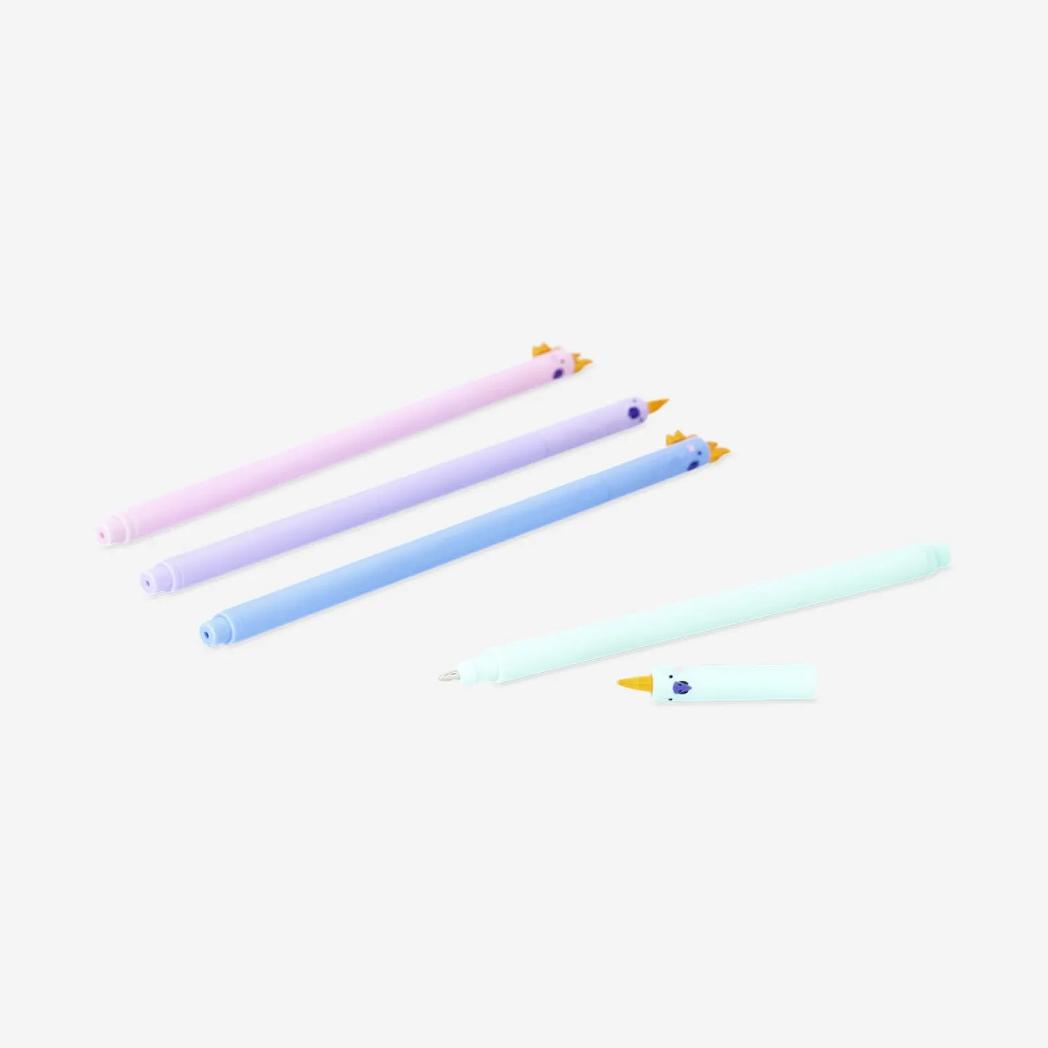 Hot Flying Tiger Mehrfarbige Gel-Tintenstifte mit Papageienaufsatz - 4 Stk