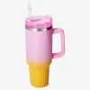 New Flying Tiger Mehrfarbiger Becher mit Deckel und Strohhalm