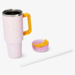 Online Flying Tiger Mehrfarbiger Trinkbecher mit Deckel und Strohhalm - 1,2 L