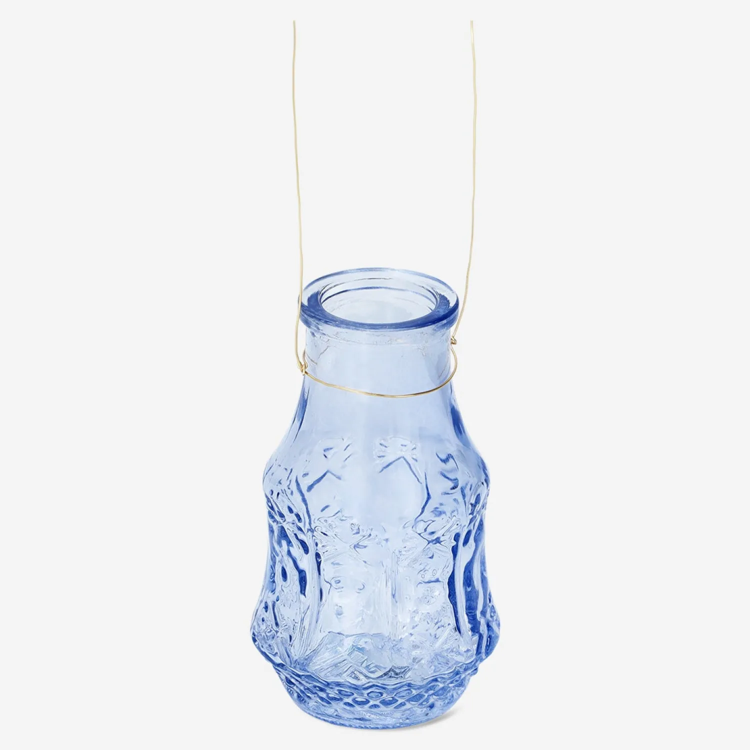 Sale Flying Tiger Mini-Vase aus blauem Glas