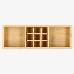 Best Flying Tiger Organizer für Beauty-Essentials aus Bambus mit individuell gestaltbaren Unterteilungen
