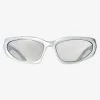 Hot Flying Tiger Racer-Sonnenbrille in Silber