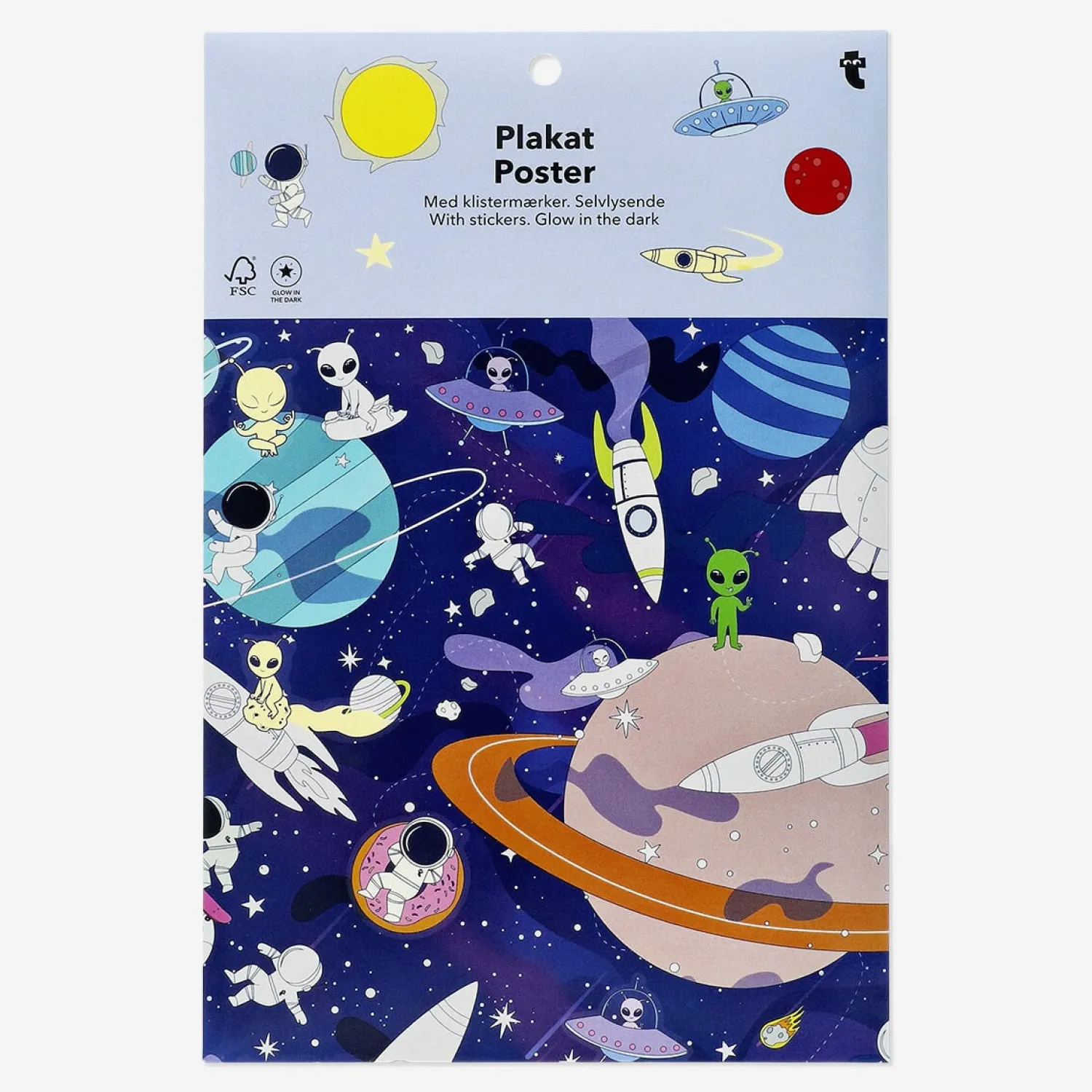 New Flying Tiger Raumfahrtposter mit Aufklebern. 47 x 65 cm