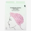 Fashion Flying Tiger Rosa Plüsch-Haartuch mit Dreh-Knopf-Design