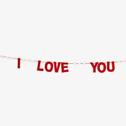 Best Flying Tiger Rote Filzgirlande mit Text - 300 cm