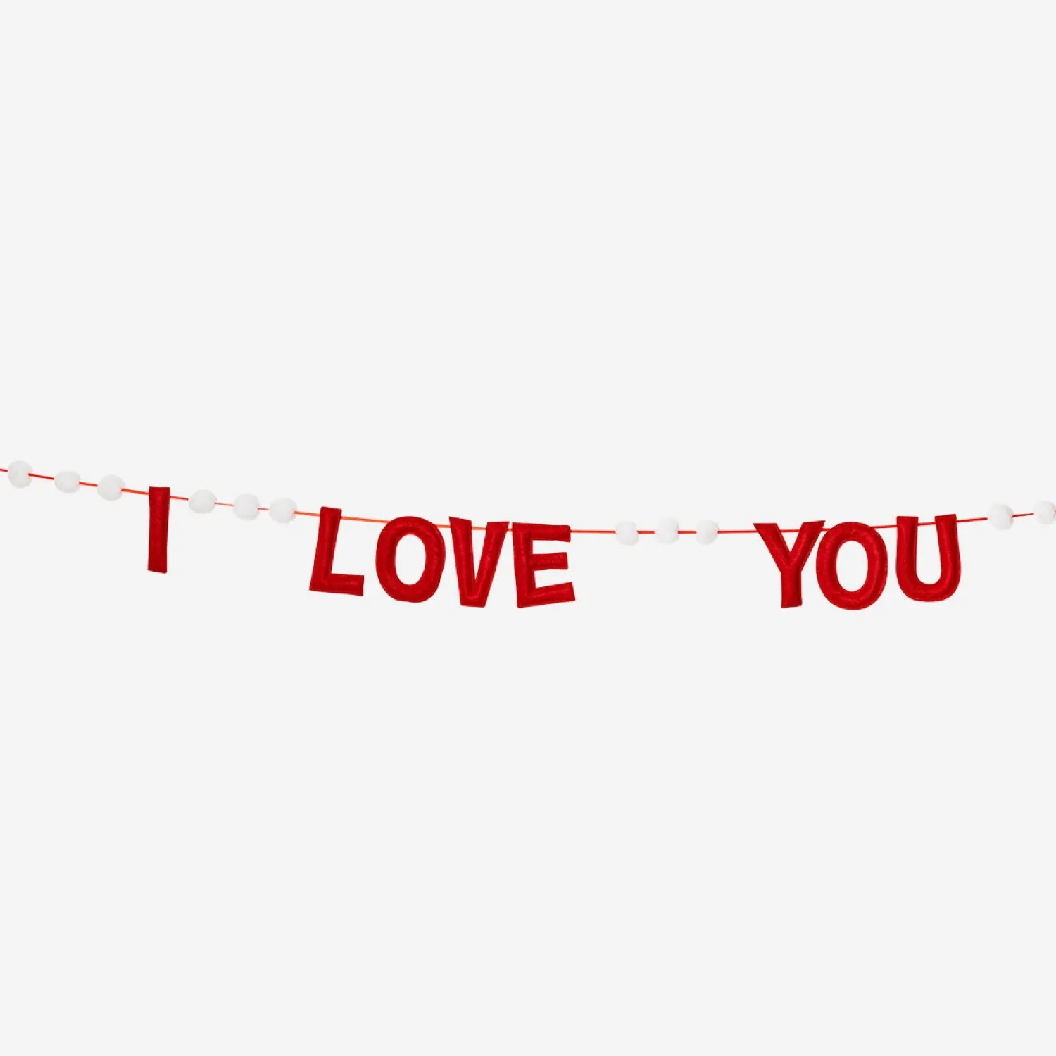 Best Flying Tiger Rote Filzgirlande mit Text - 300 cm