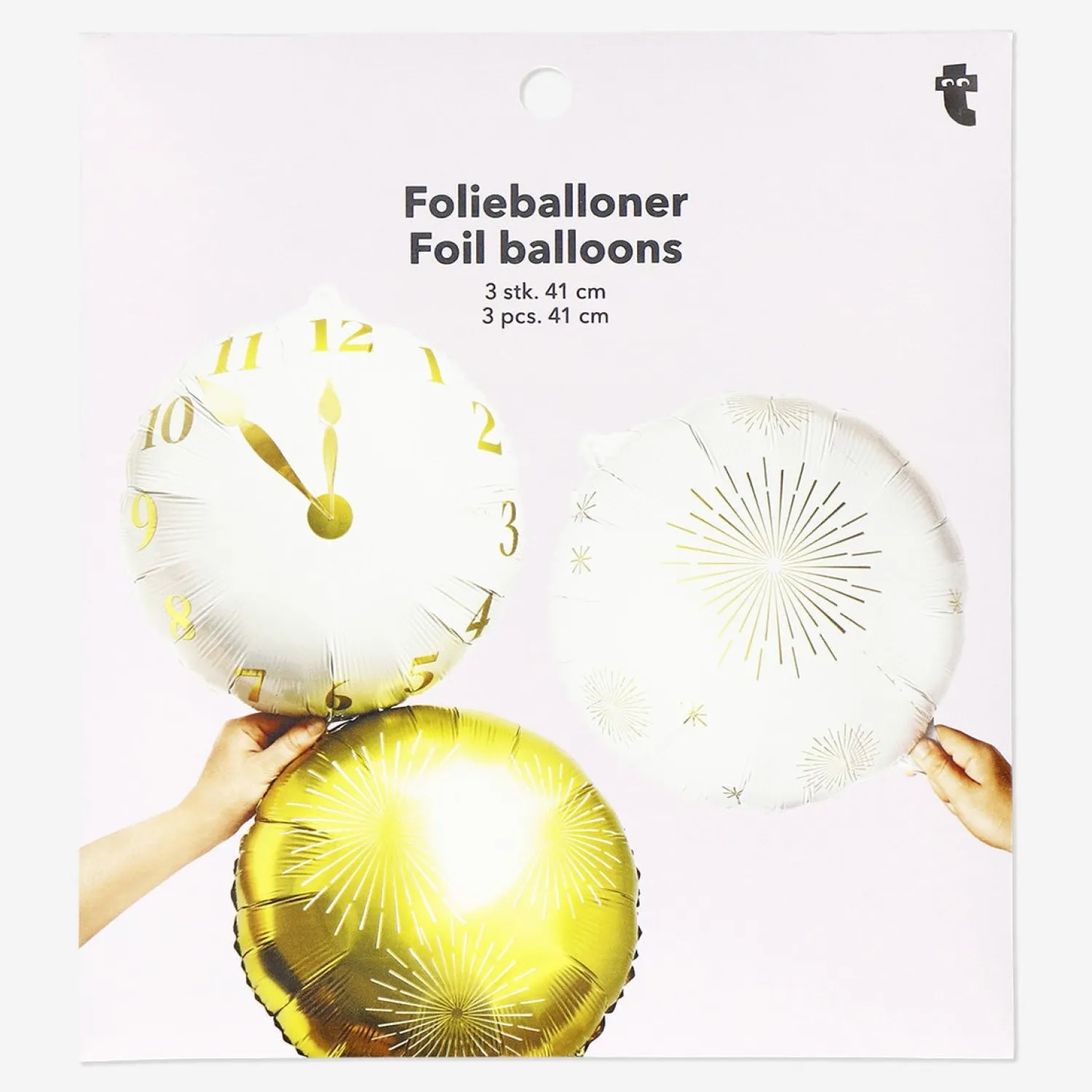 Hot Flying Tiger Runde Folienballons - 3 Stk