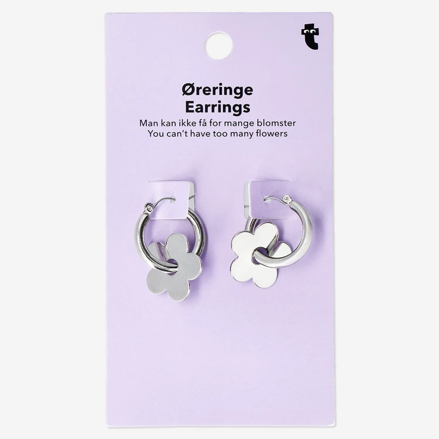 Sale Flying Tiger Silberne Blumenring-Ohrringe - 2 Stk