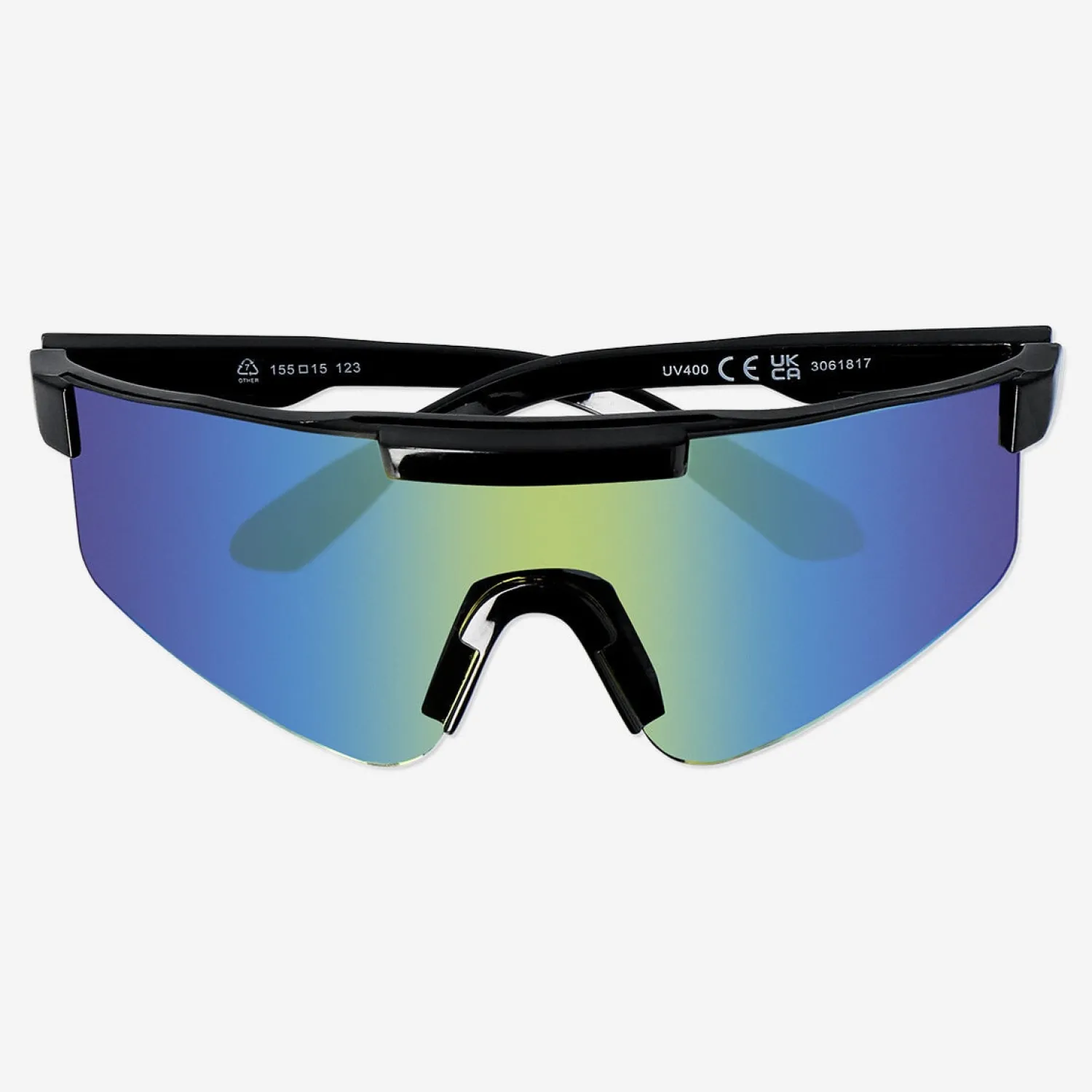 Best Flying Tiger Sportliche graue Sonnenbrille in Übergröße