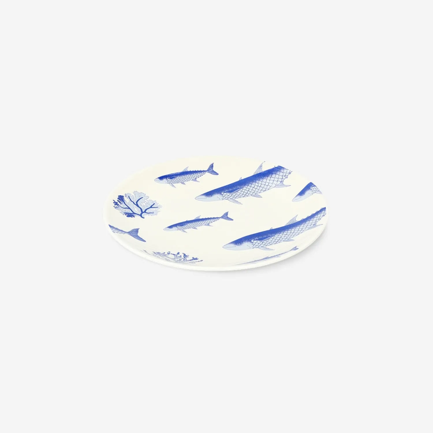 Fashion Flying Tiger Teller mit blauem Fischmotiv - 16 cm