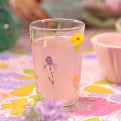 Sale Flying Tiger Trinkglas mit Blumen - 220 ml