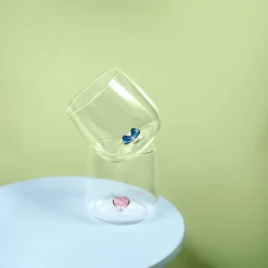Hot Flying Tiger Trinkglas mit geprägter Schleife innen