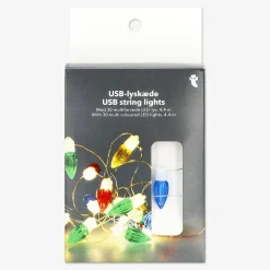 Fashion Flying Tiger USB-Lichterkette mit mehrfarbigen Glühbirnen - 440 cm