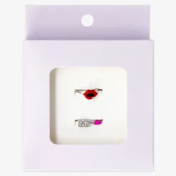 Best Flying Tiger Verstellbare Ringe in Lippen- und Lippenstiftform - 2 Stk