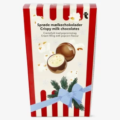 Hot Flying Tiger Vollmilchschokoladenkugeln mit Milchfüllung und Popcorn