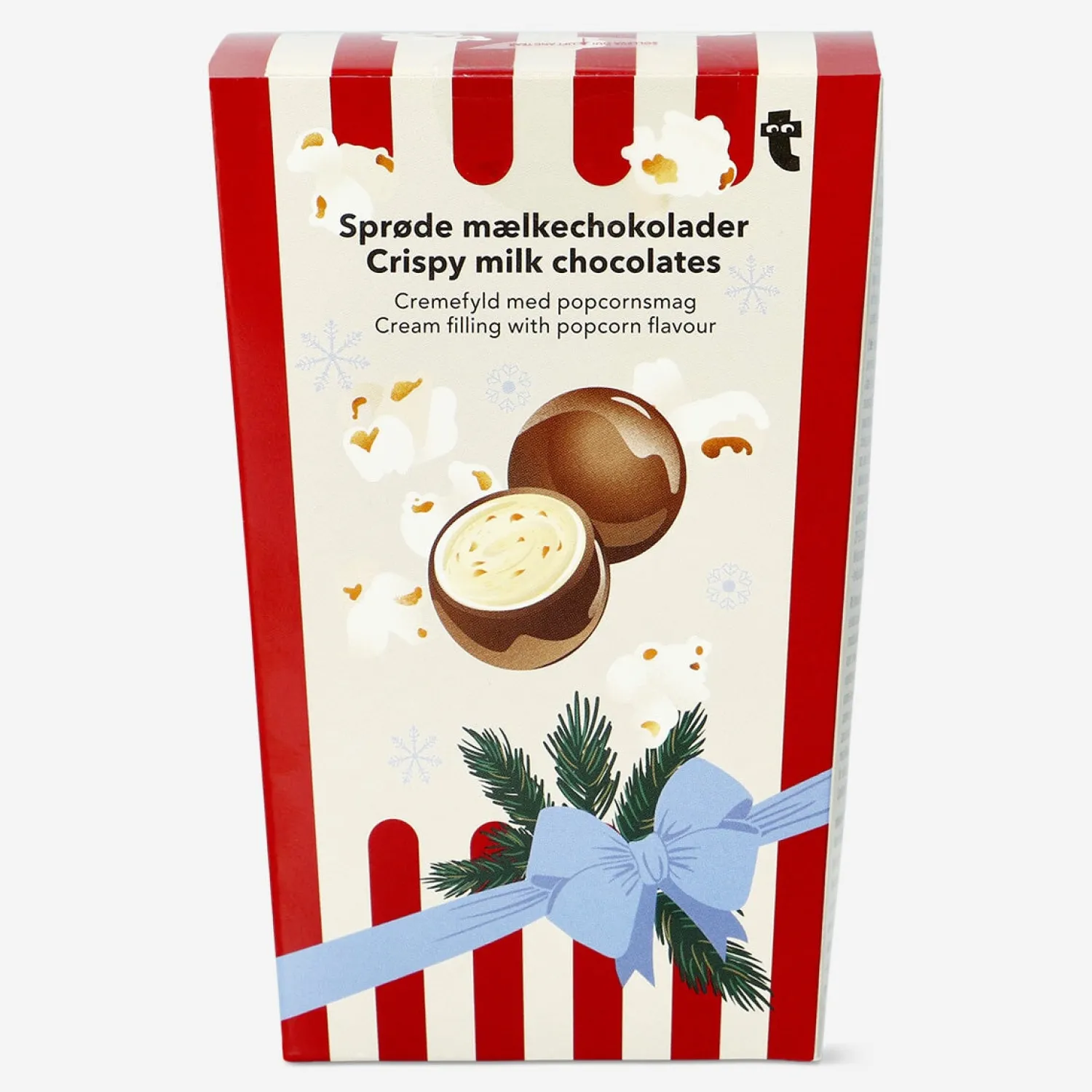 Hot Flying Tiger Vollmilchschokoladenkugeln mit Milchfüllung und Popcorn